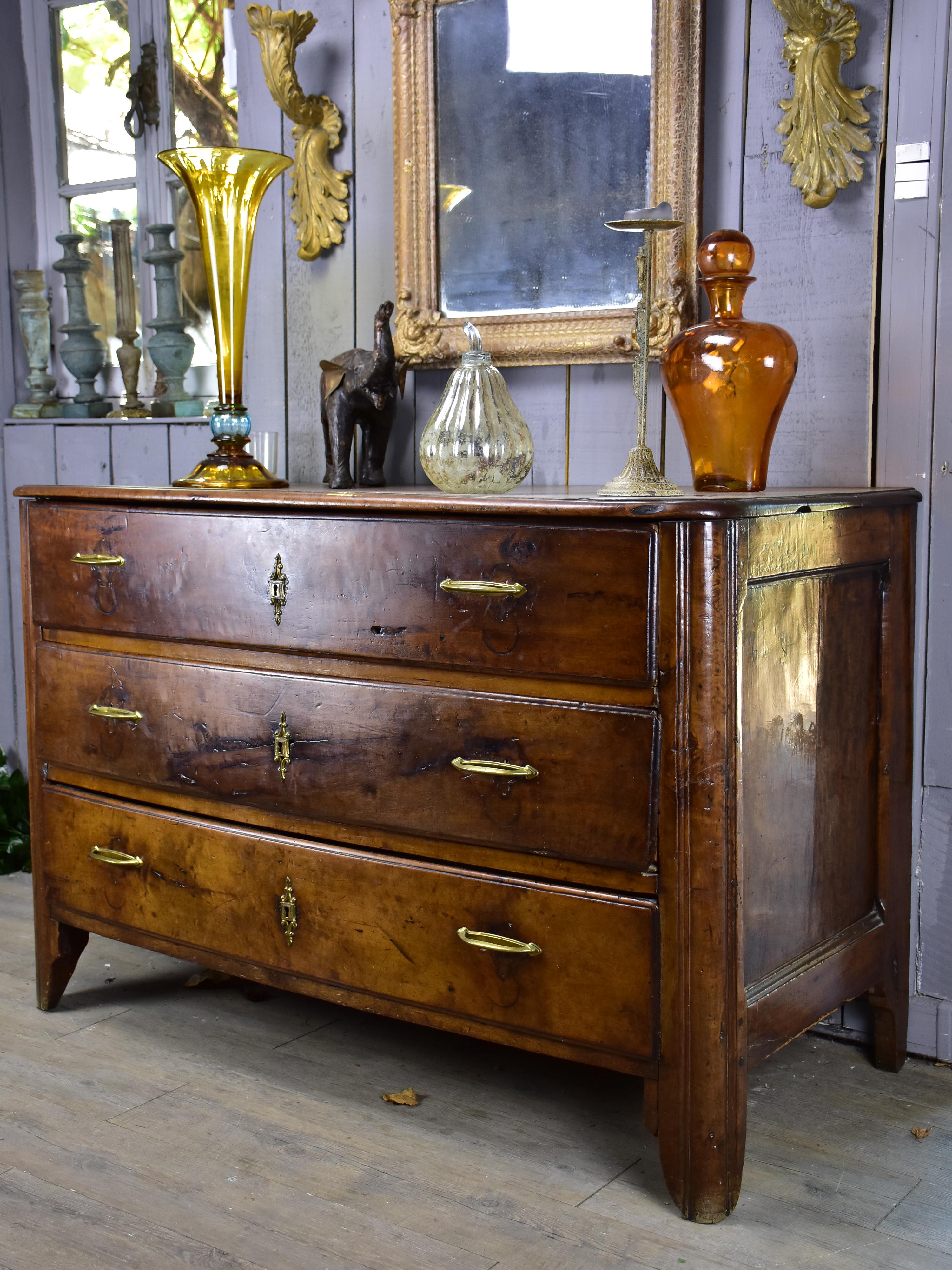 Three-drawer 19th century commode