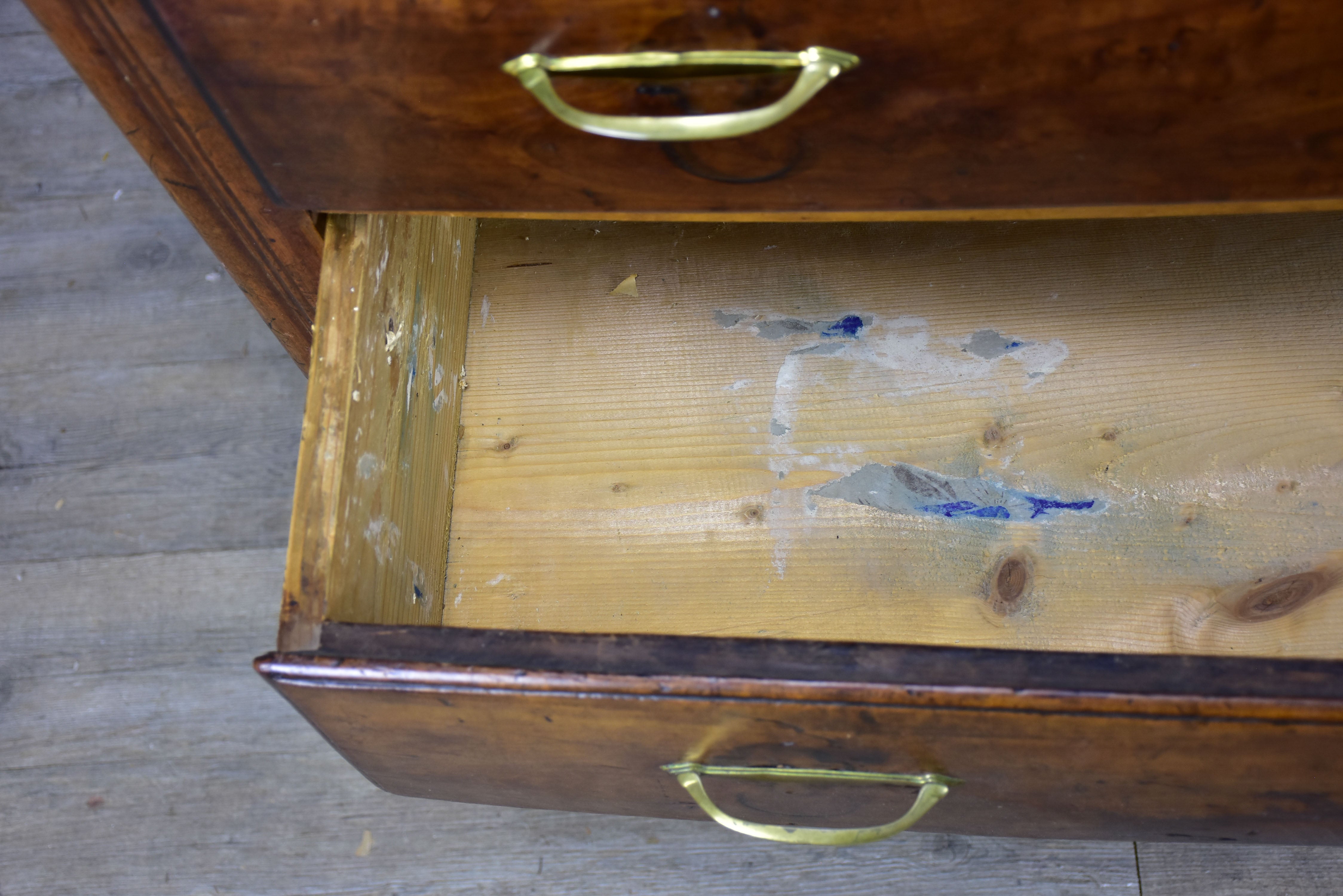 Three-drawer 19th century commode