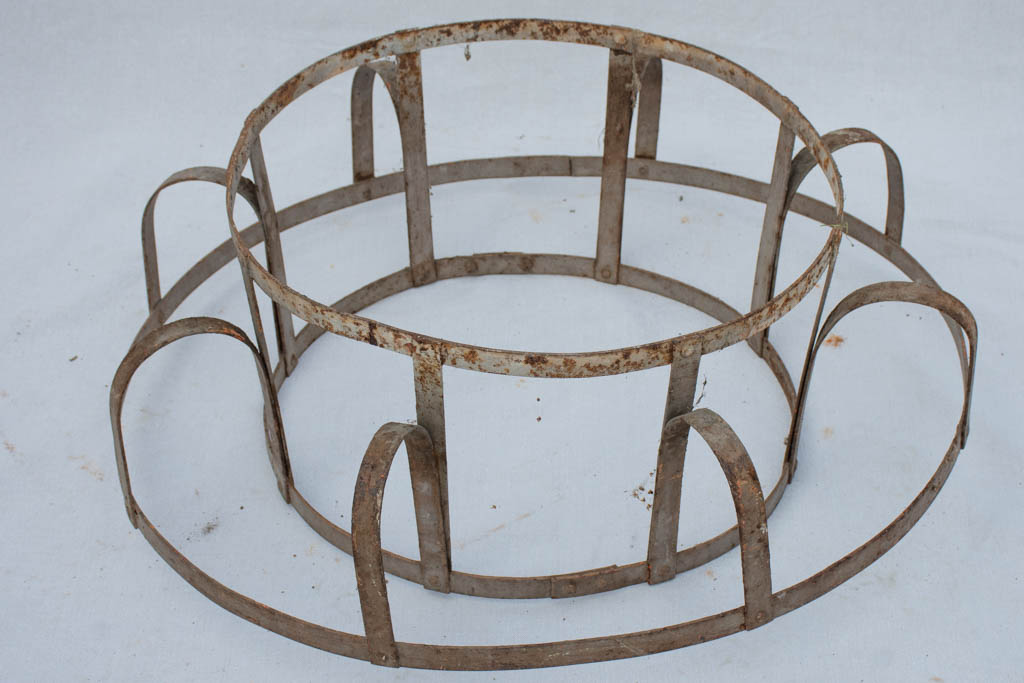 Three French 19th century iron hose reels 35¾"