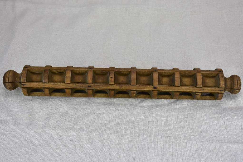 Antique French ravioli cutter / rolling pin