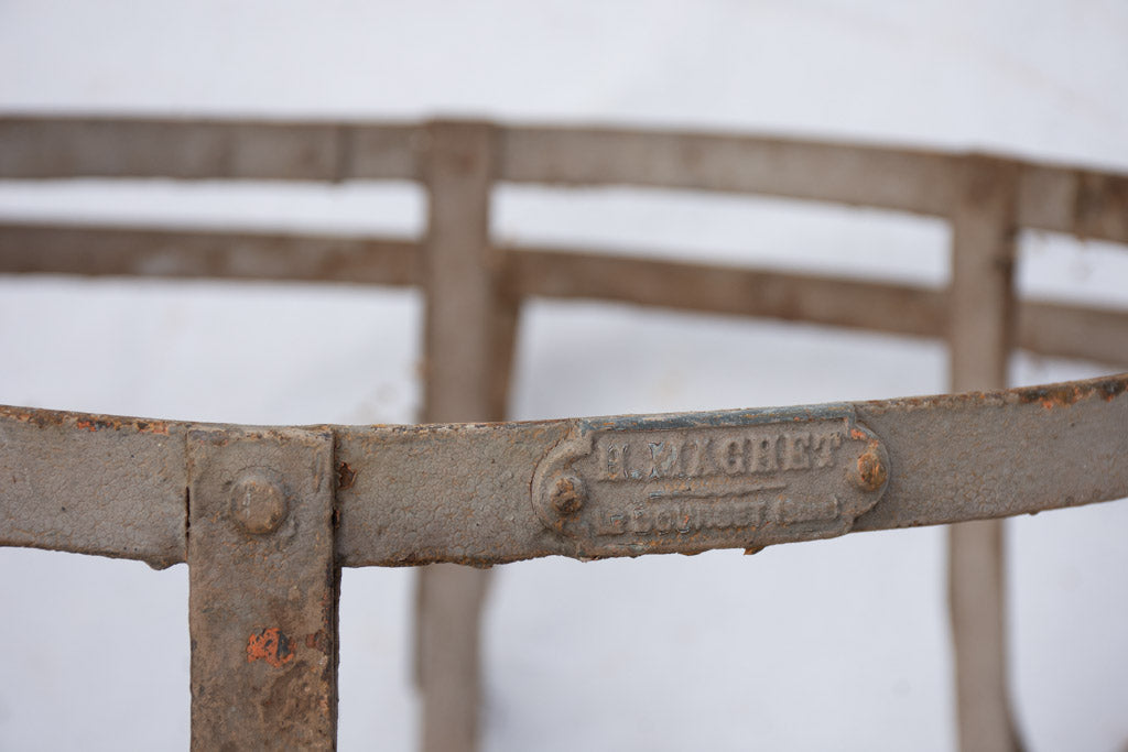 Three French 19th century iron hose reels 35¾"