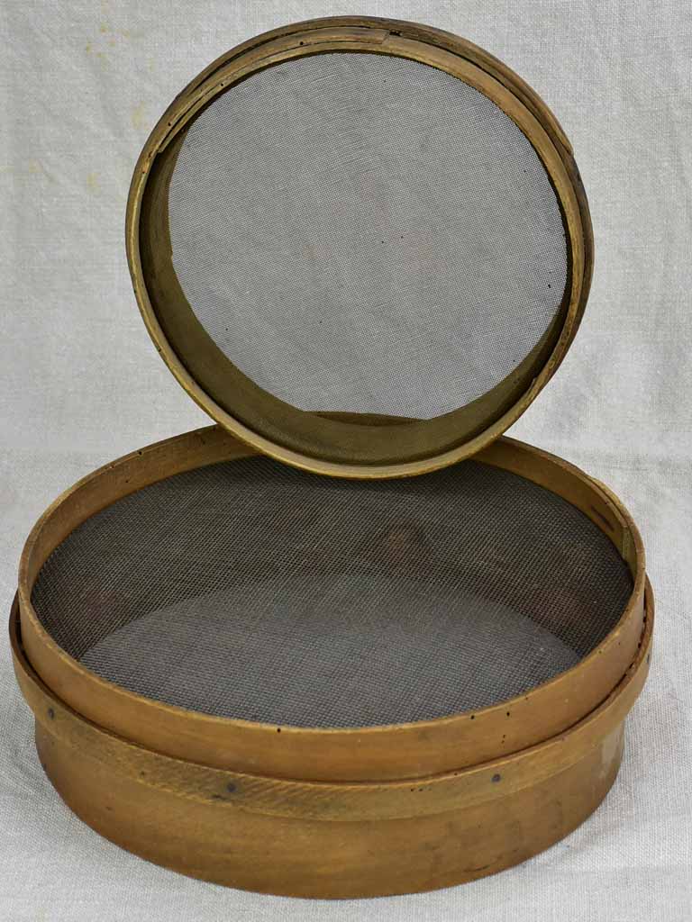 Two antique  French flour sieves