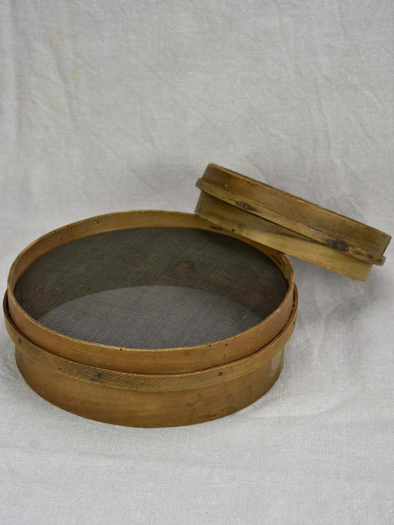 Two antique  French flour sieves