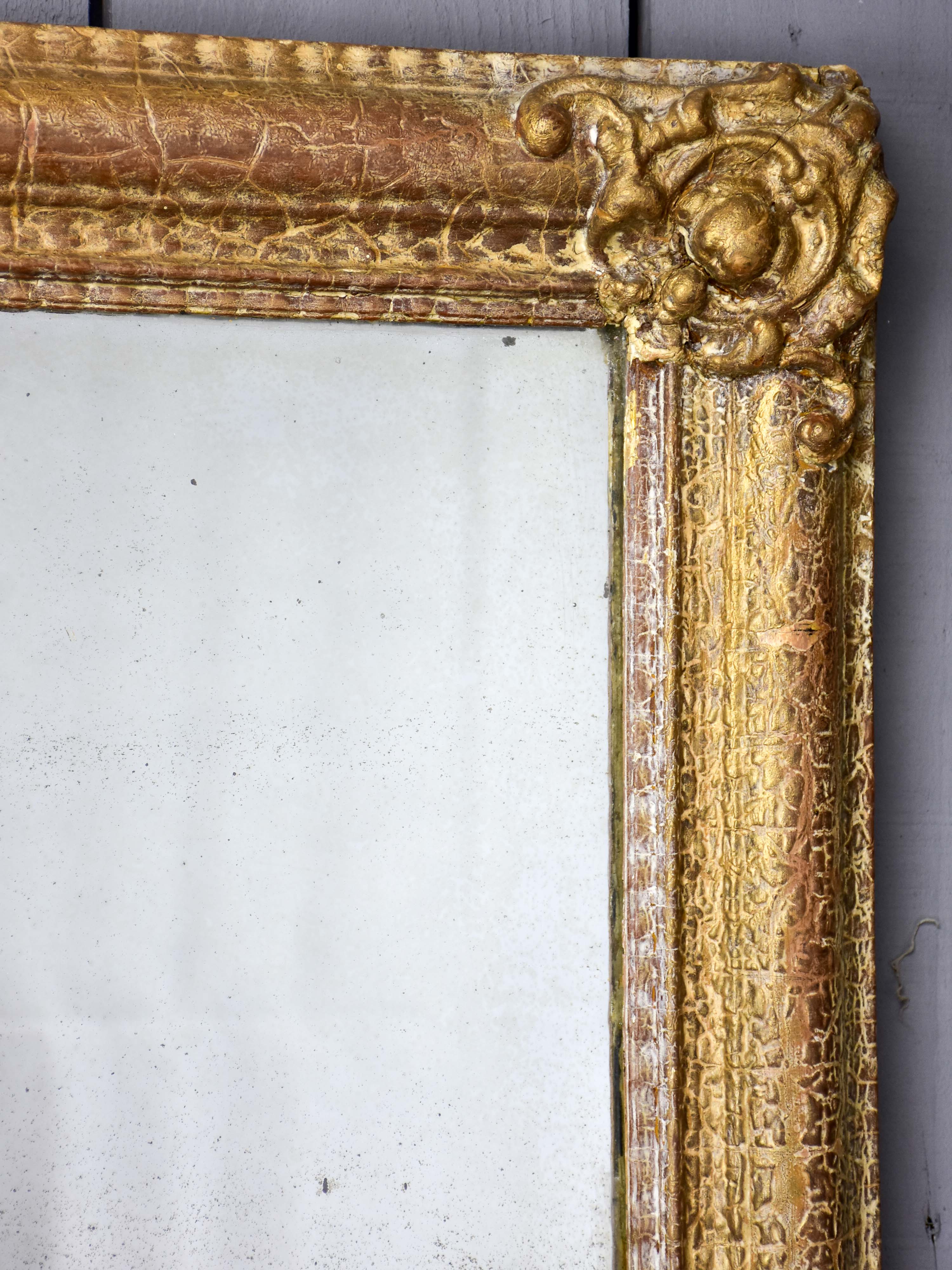 Antique French mirror with original glass