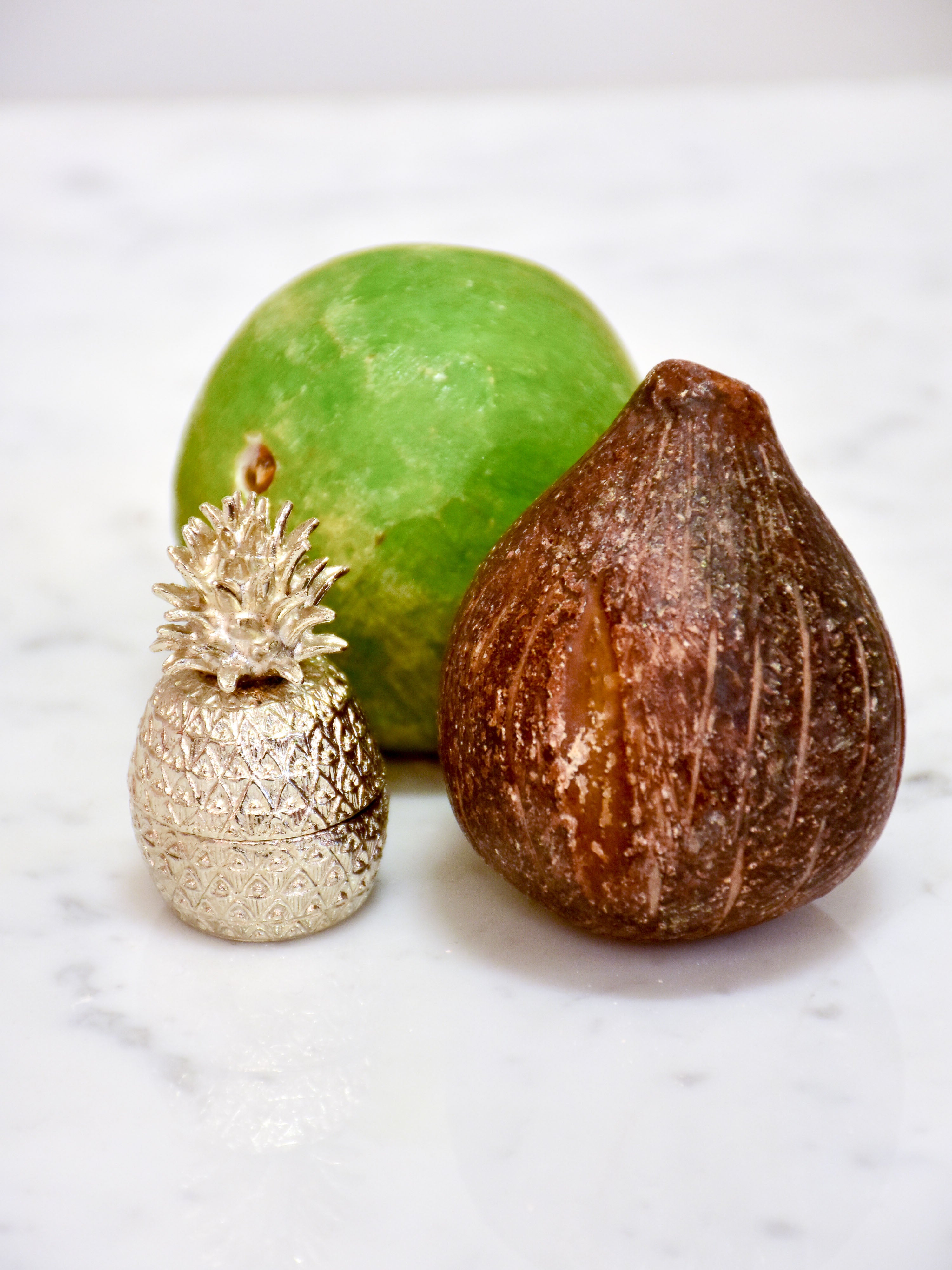 Miniature pineapple salt cellar