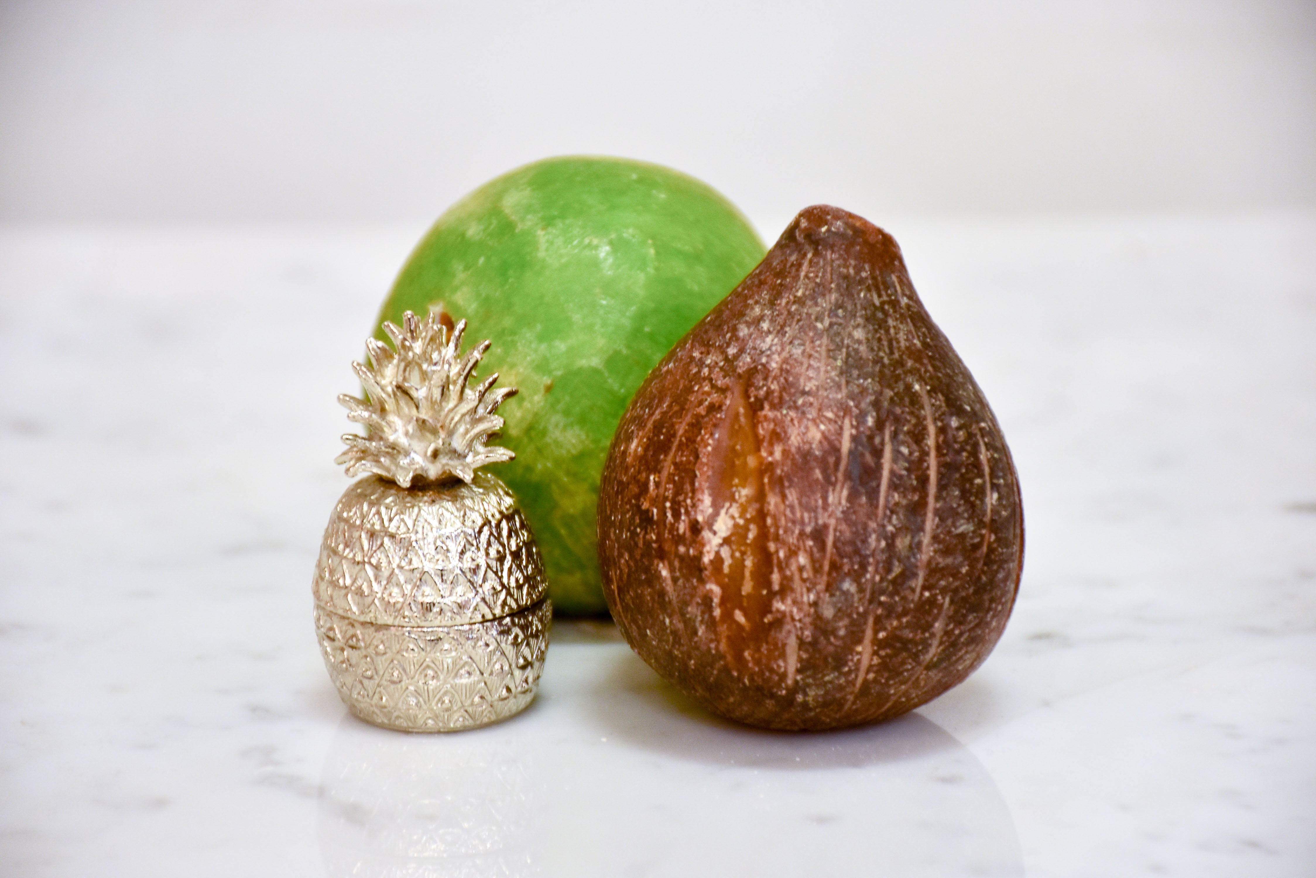 Miniature pineapple salt cellar