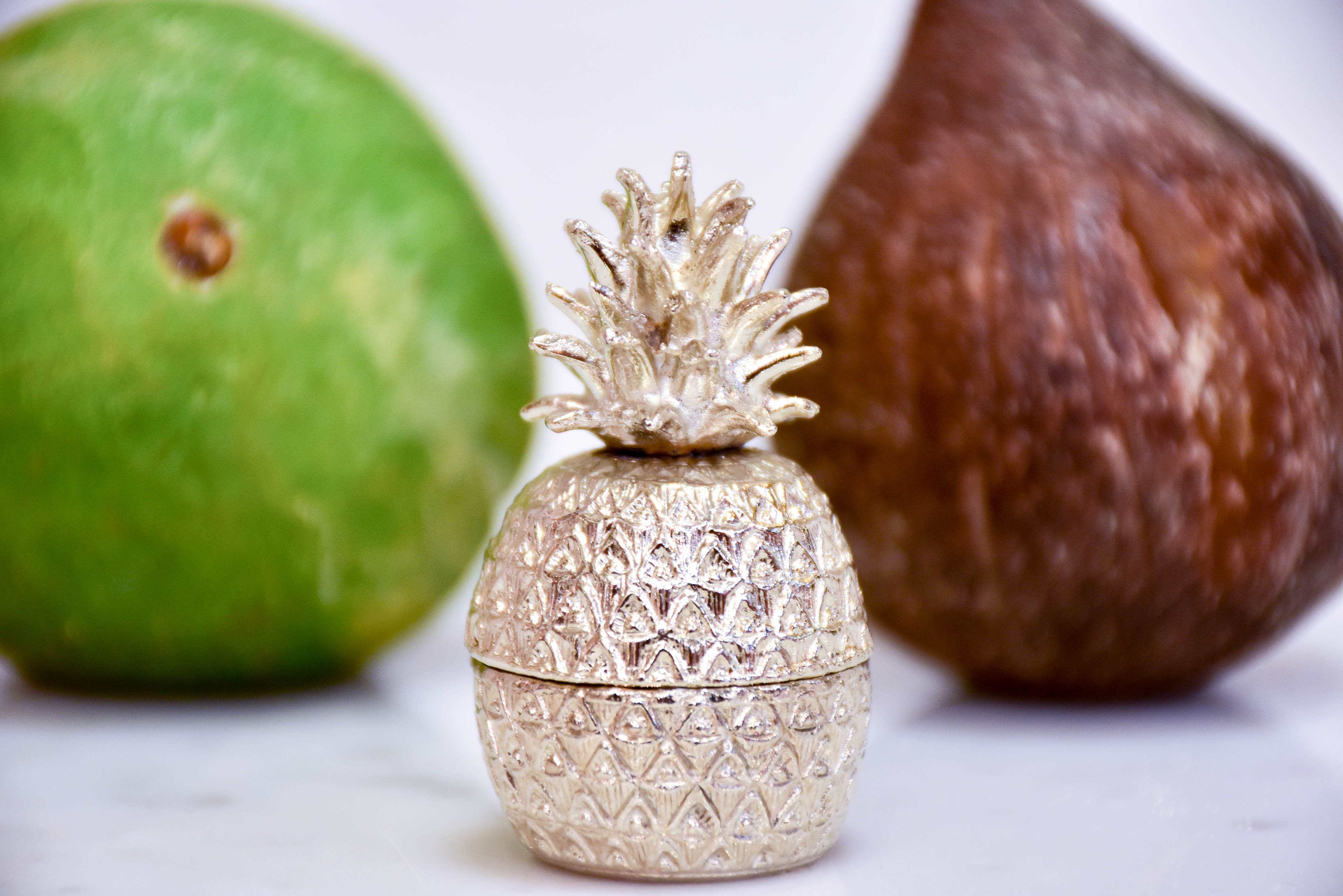 Miniature pineapple salt cellar