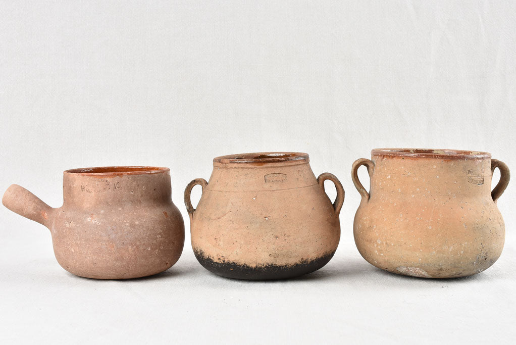 Collection of 6 Vallauris cooking pots