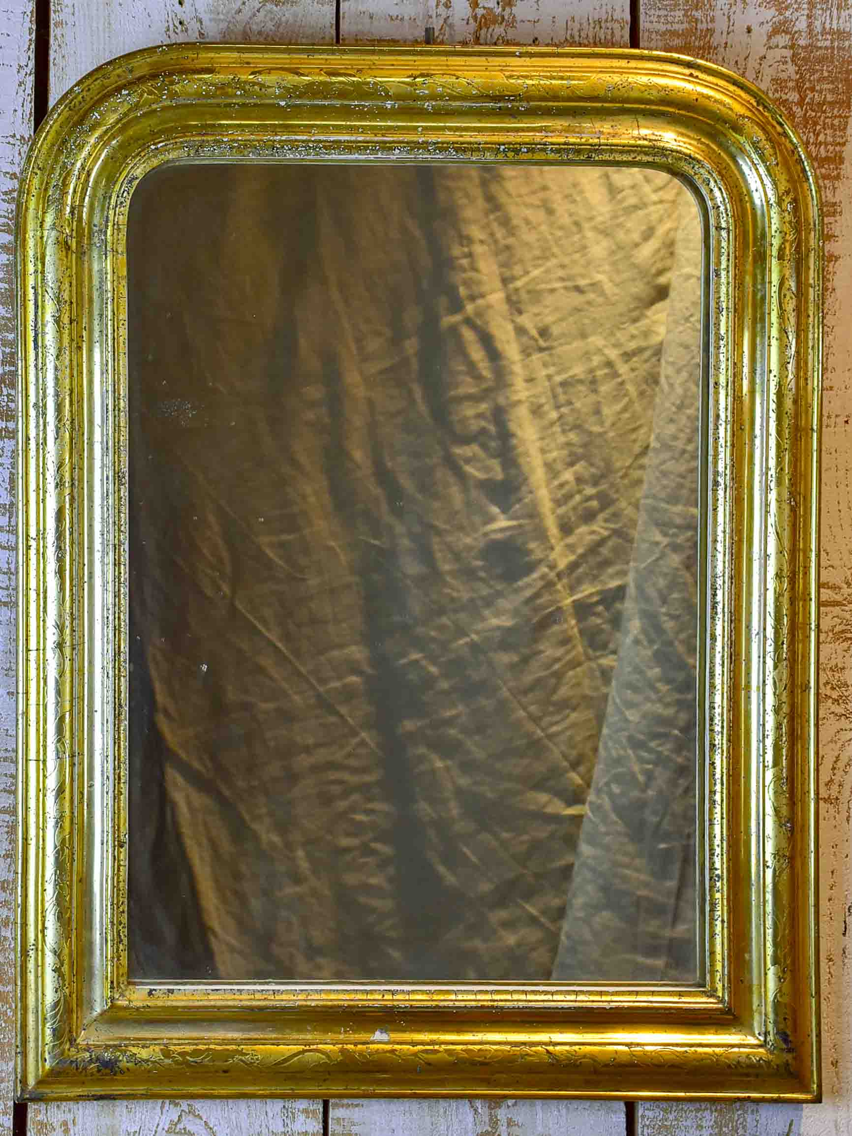 Antique French Louis Philippe mirror with gilded frame