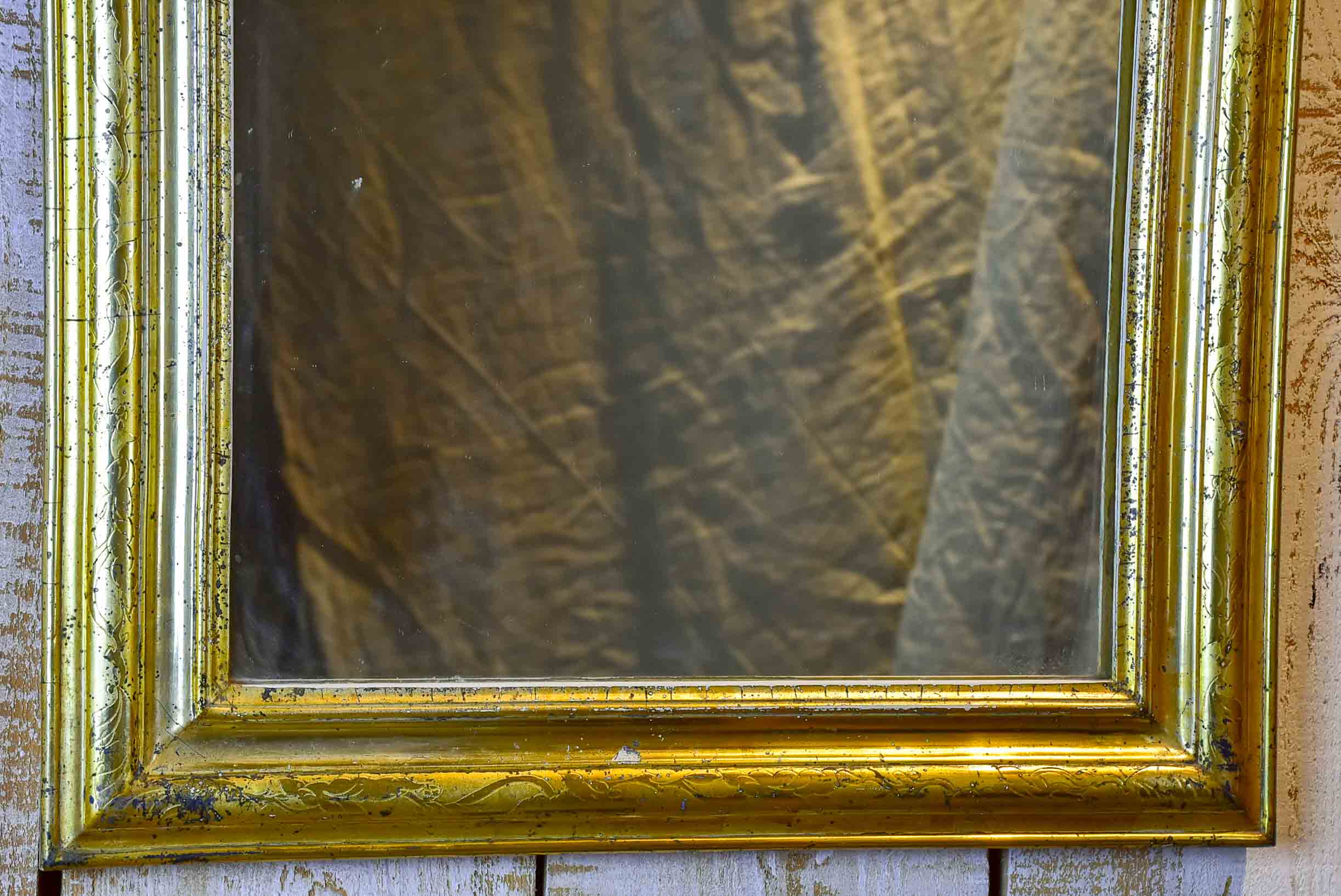 Antique French Louis Philippe mirror with gilded frame