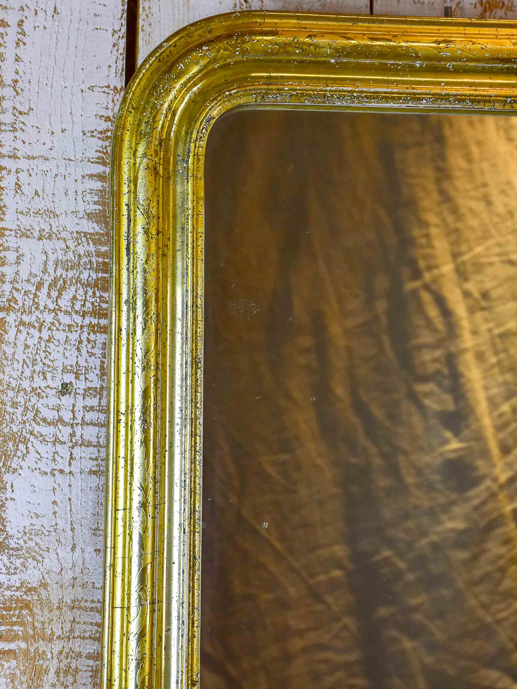 Antique French Louis Philippe mirror with gilded frame