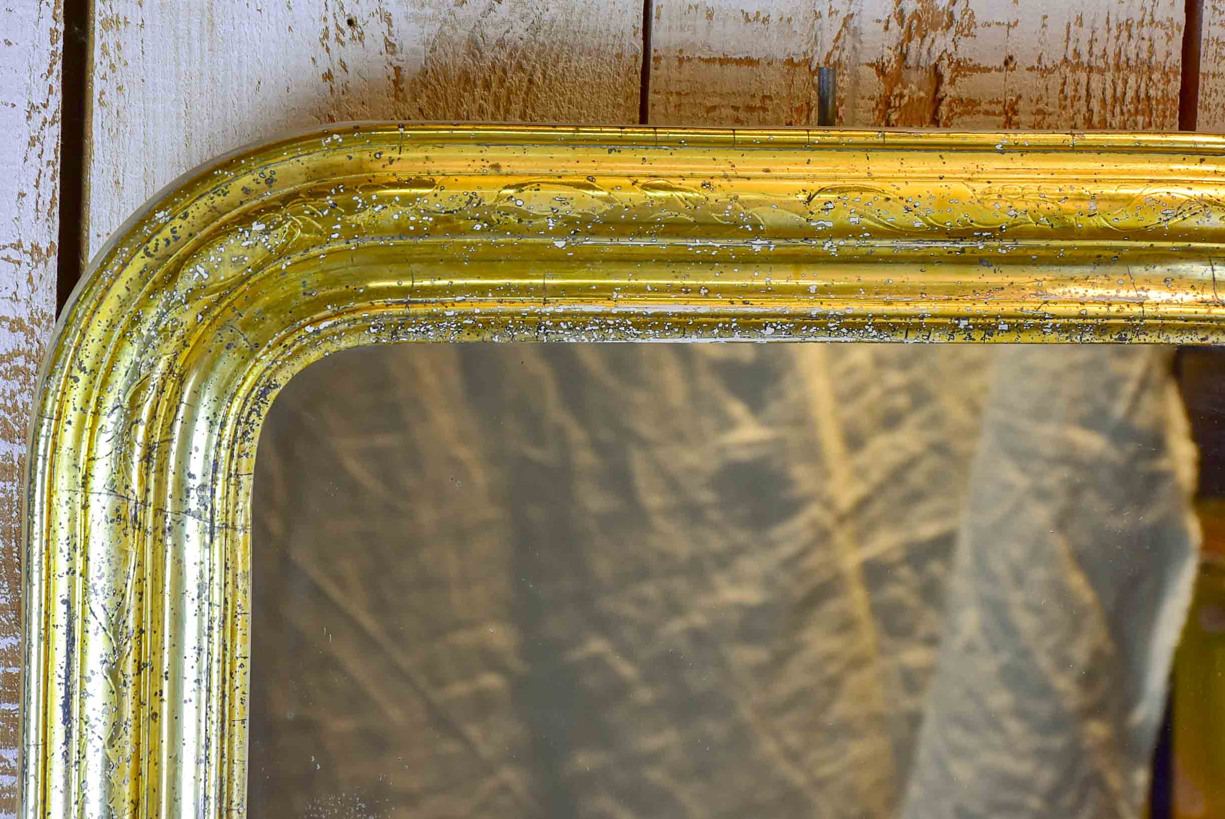 Antique French Louis Philippe mirror with gilded frame