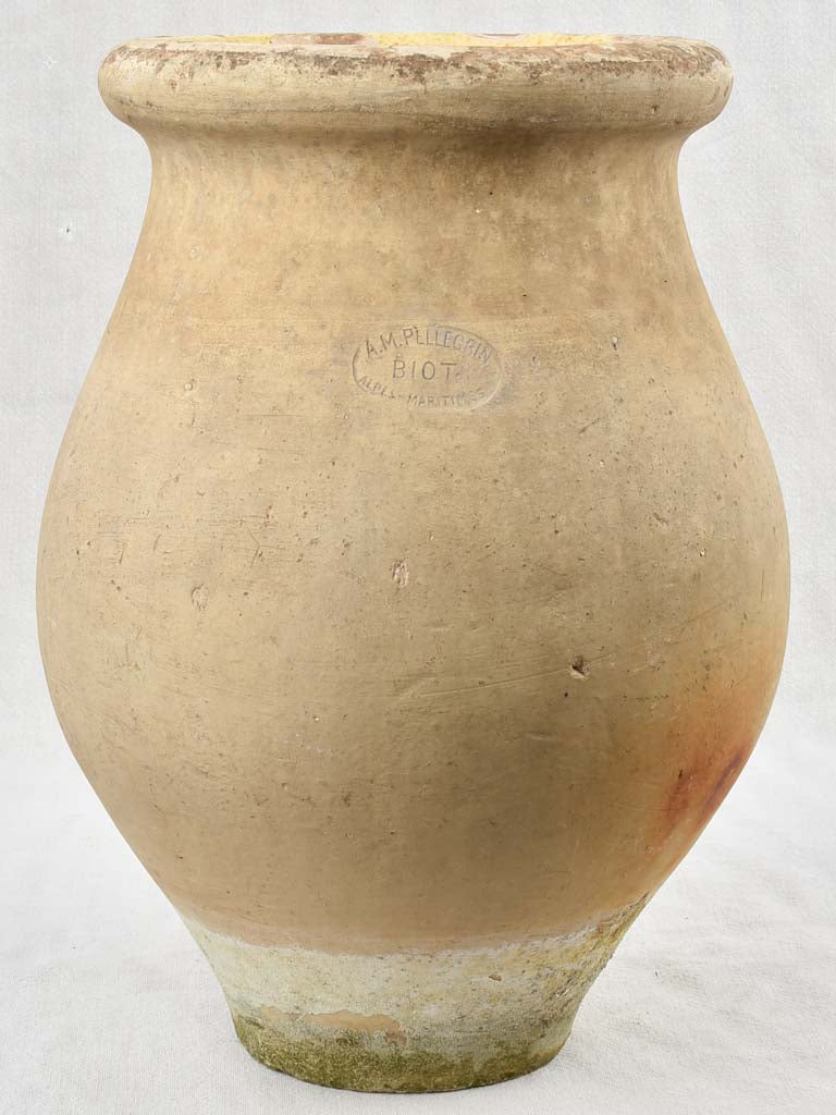 19th century Biot jar / oil jar w/ maker's stamp - 17¾"