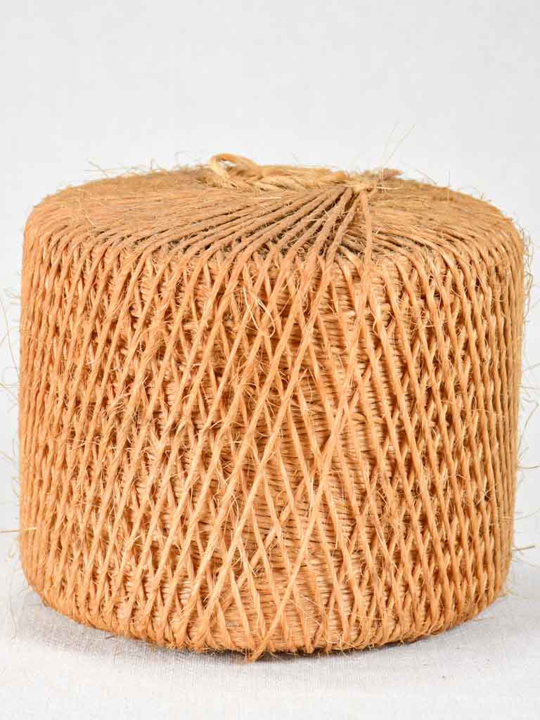 4 large antique French twine rolls 7½"