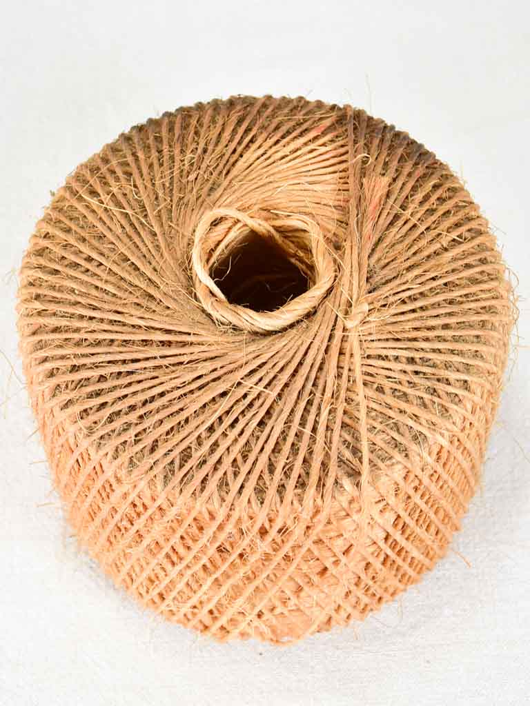 4 large antique French twine rolls 7½"