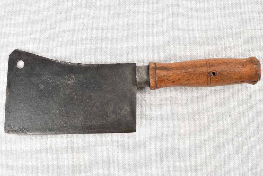 Vintage hatchet knife with wooden handle 11½"