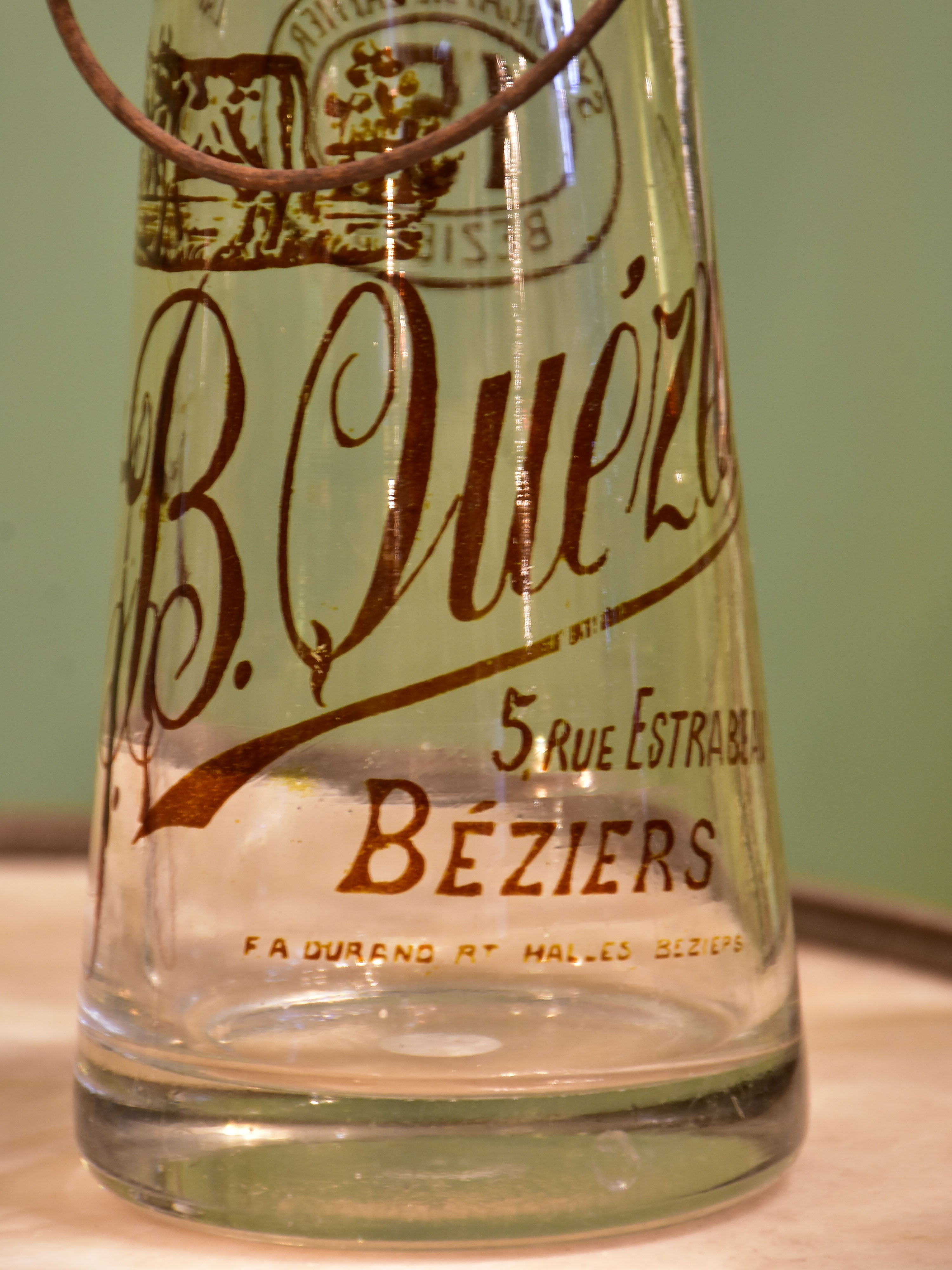 Antique French milk bottle