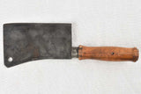 Vintage hatchet knife with wooden handle 11½"