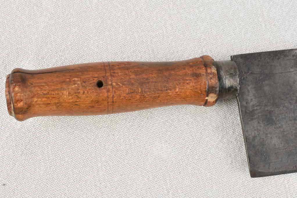 Vintage hatchet knife with wooden handle 11½"