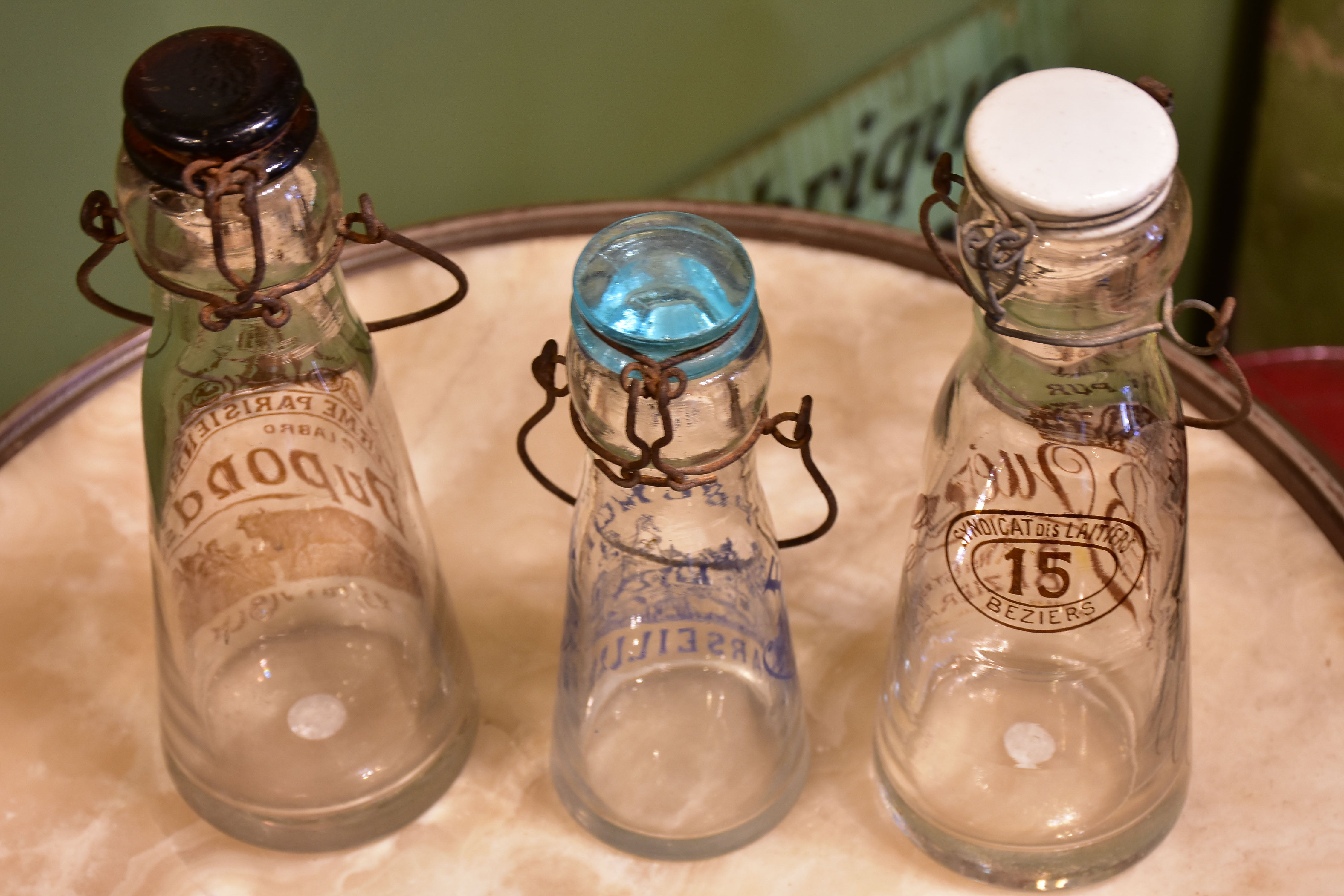 Antique French milk bottle