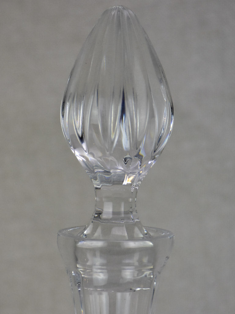 Art Deco crystal liqueur decanter with original stopper