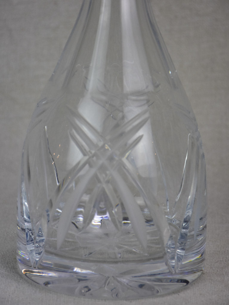 Art Deco crystal liqueur decanter with original stopper