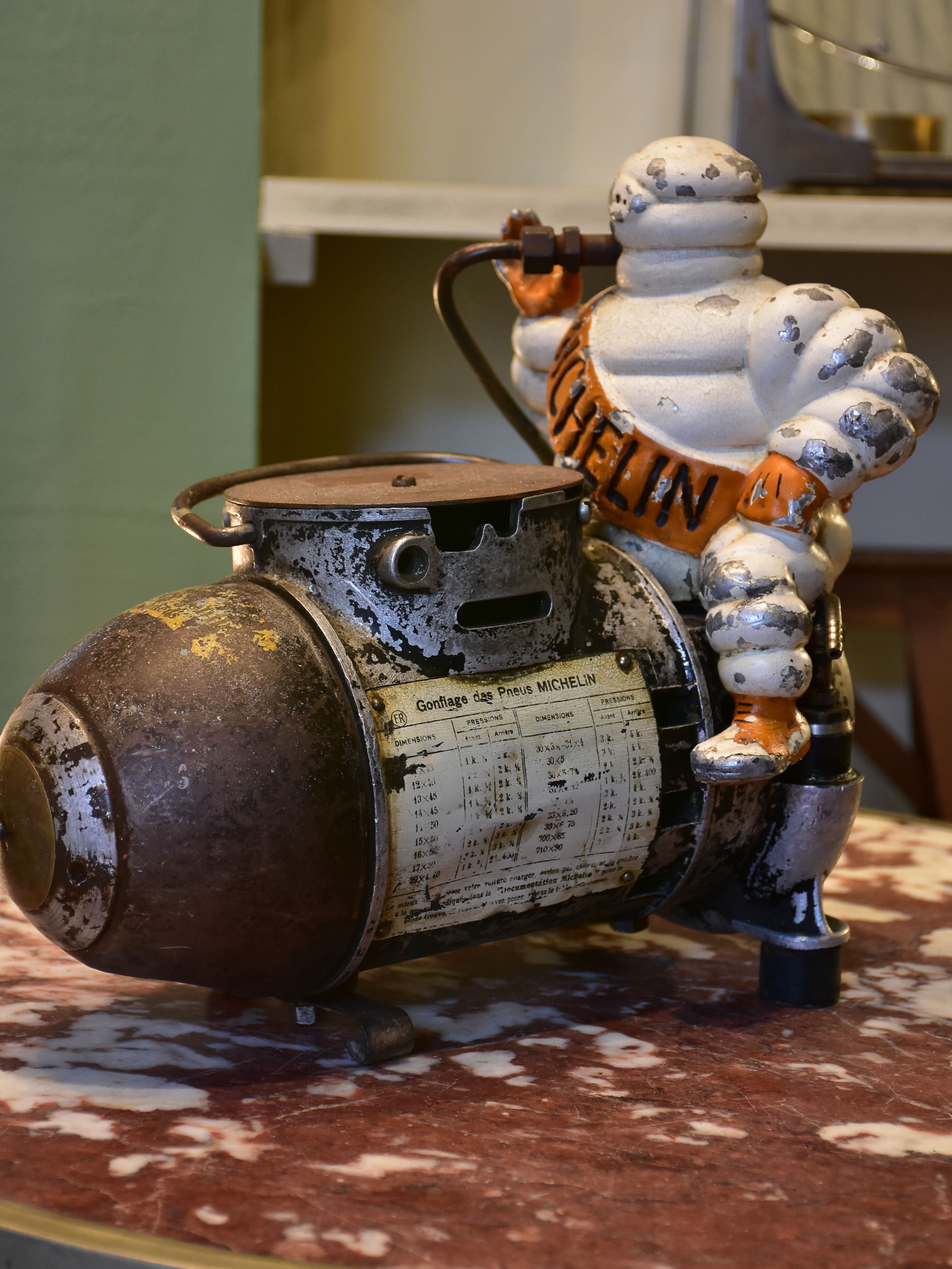 Michelin man air compressor - 1920's