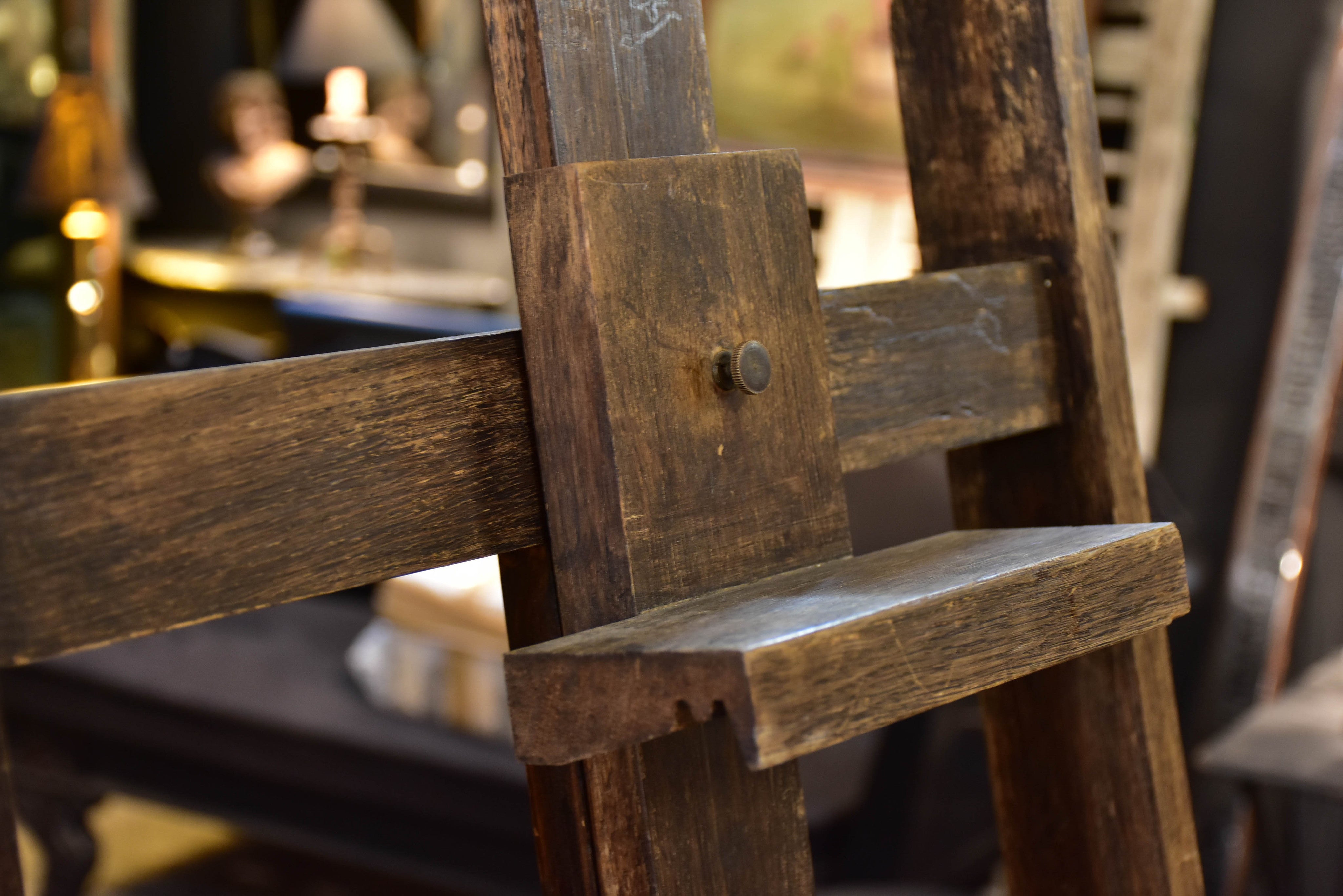 Mid-century French oak artist's easel