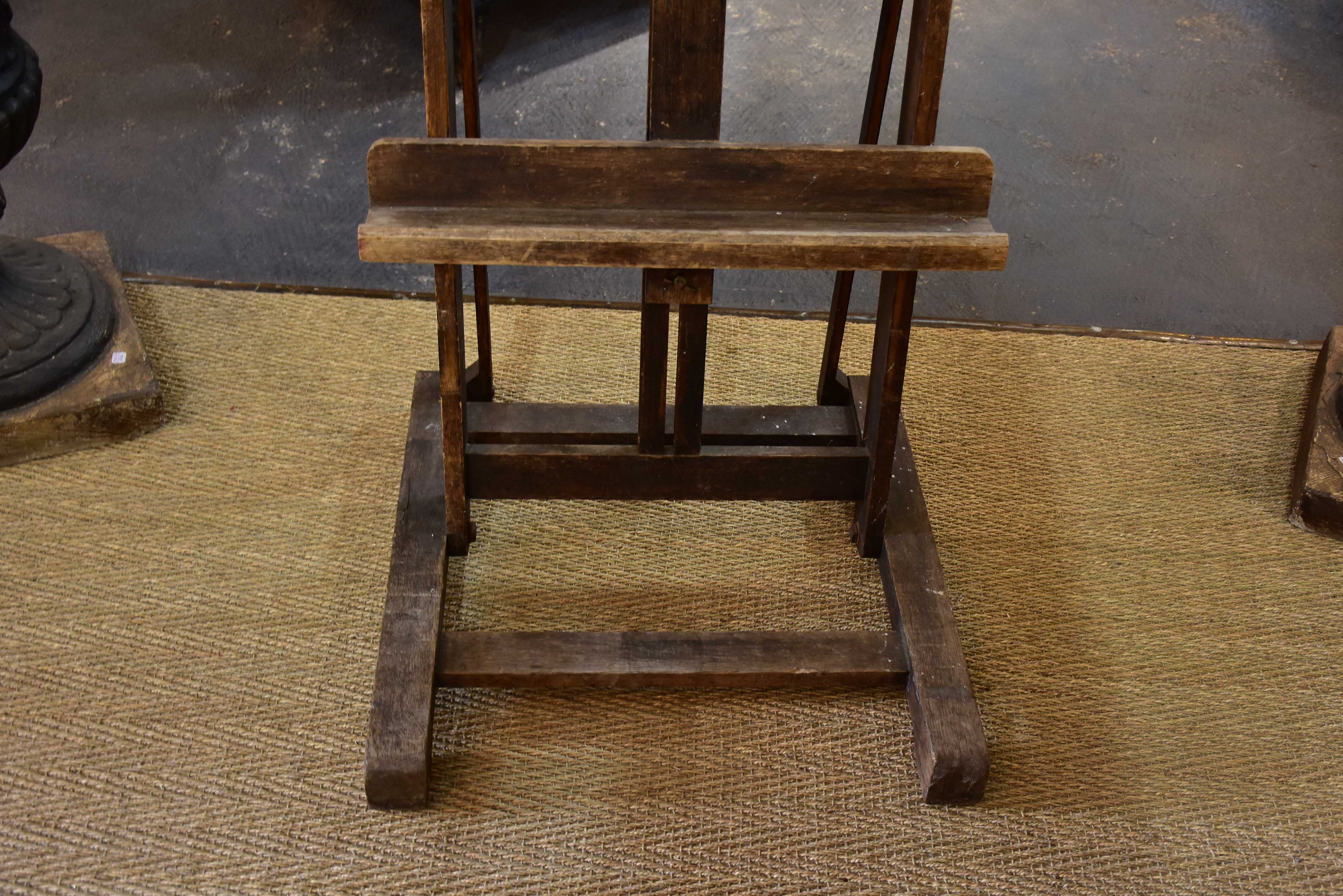 Mid-century French oak artist's easel