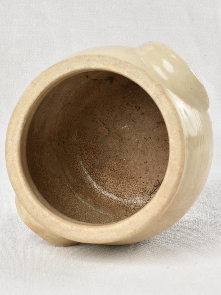 Small ceramic crock pot - beige 6¼" high