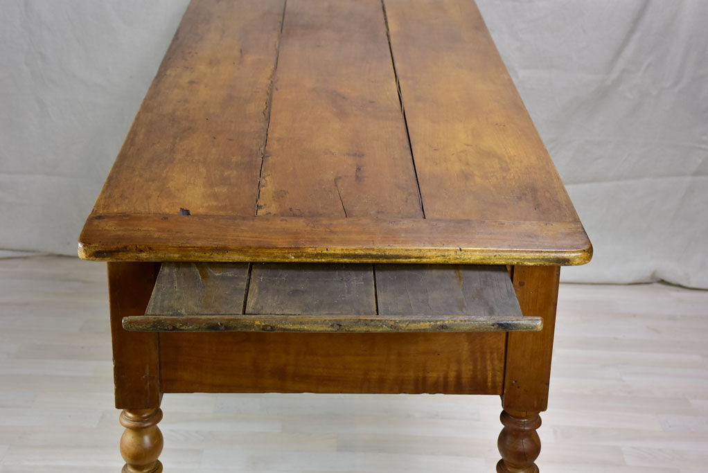 Antique French serving table with three drawers and pullouts 26½" x  70¾"