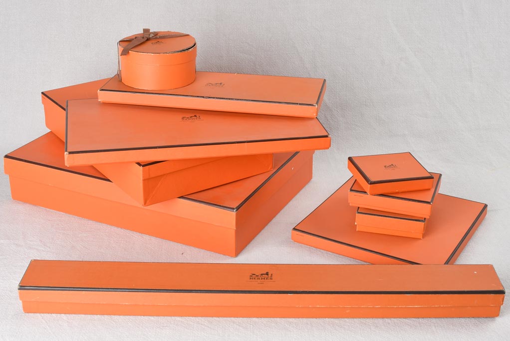 Collection of 10 vintage Hermes boxes