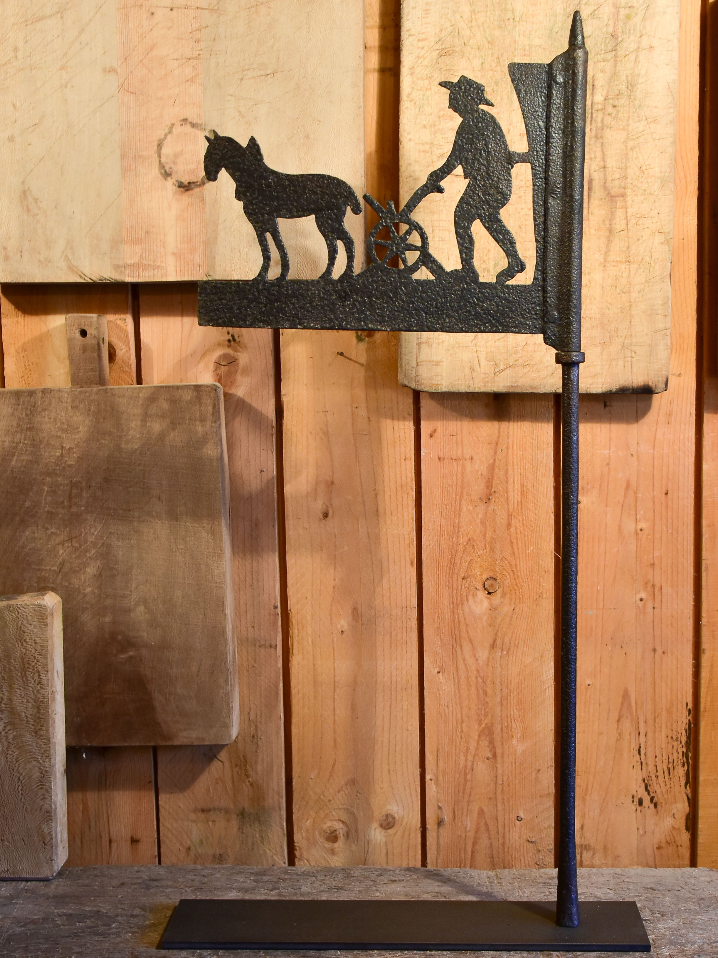 Antique French weathervane with country scene