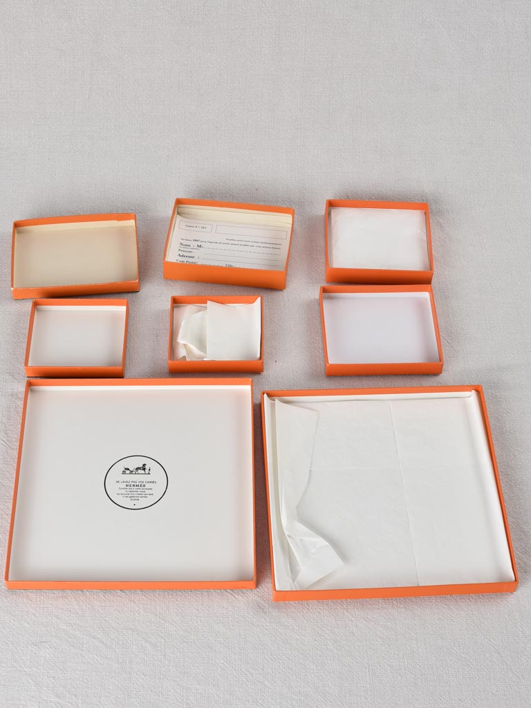 Collection of 10 vintage Hermes boxes