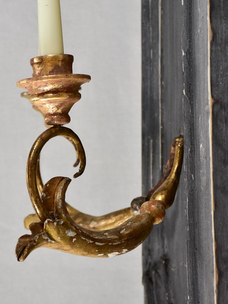 Pair of 19th-century panel wall sconces for candles