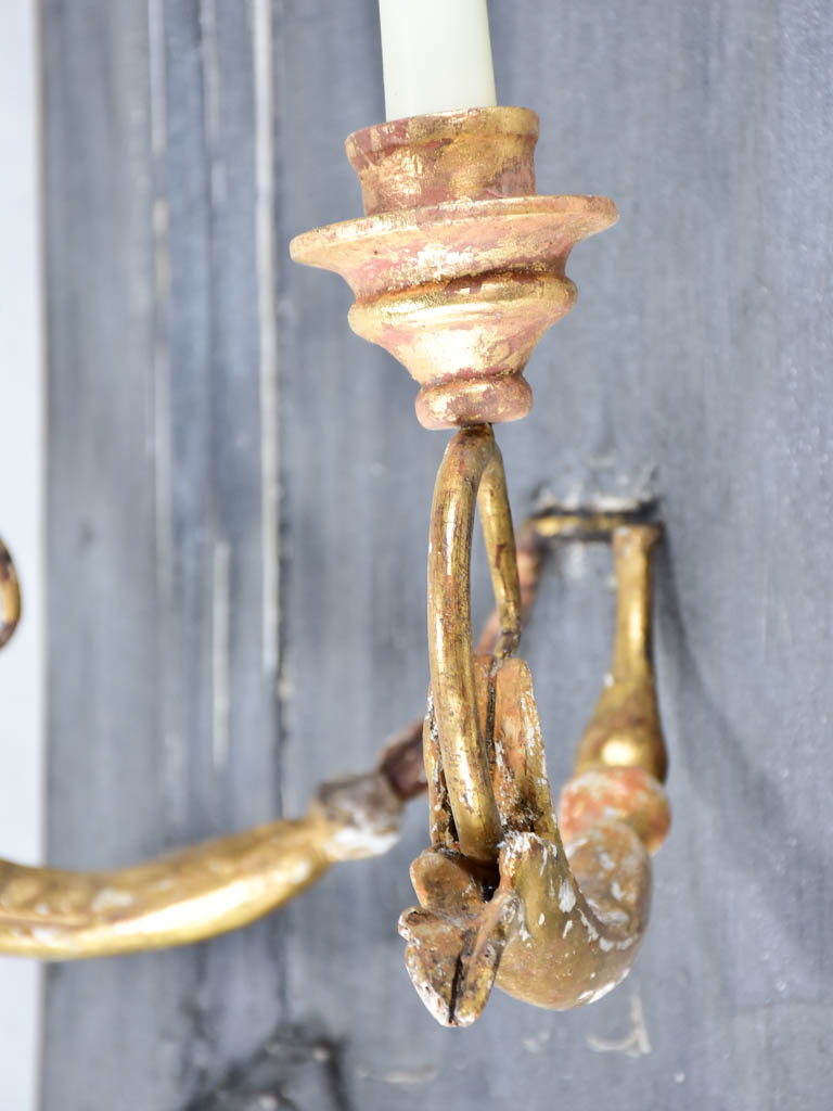 Pair of 19th-century panel wall sconces for candles