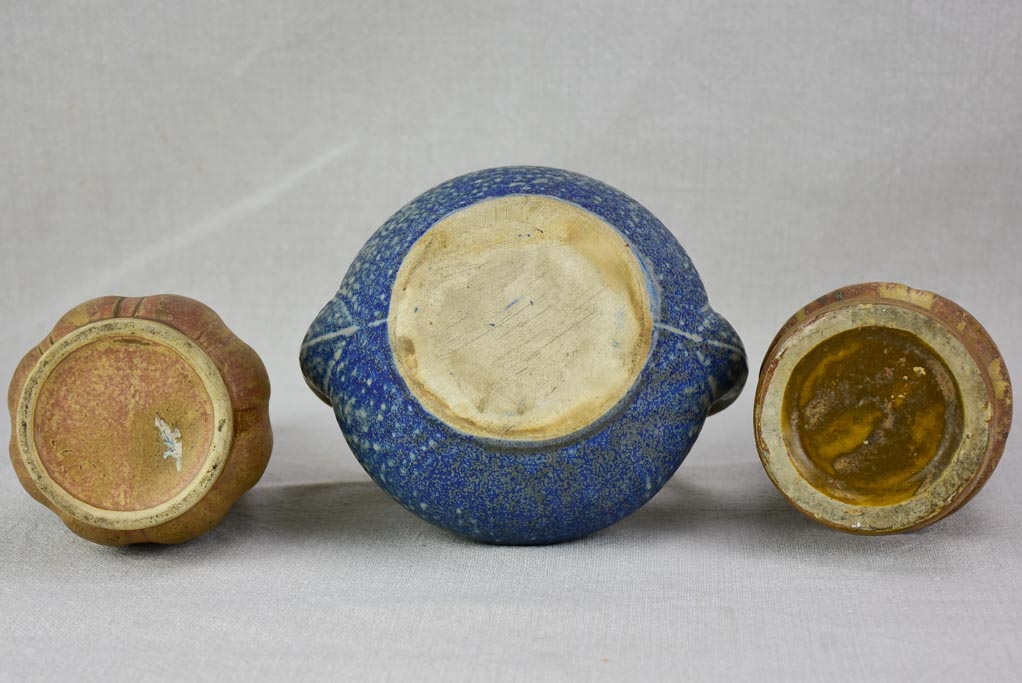 Collection of three stoneware vases - early twentieth-century