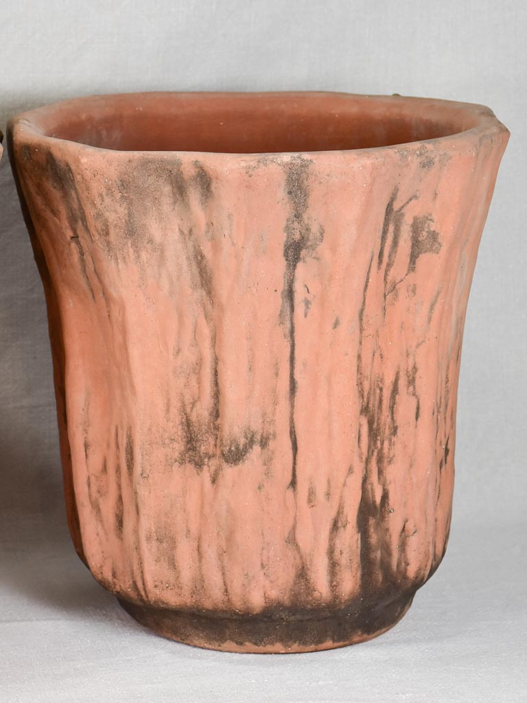 Set of four vintage terracotta garden planters