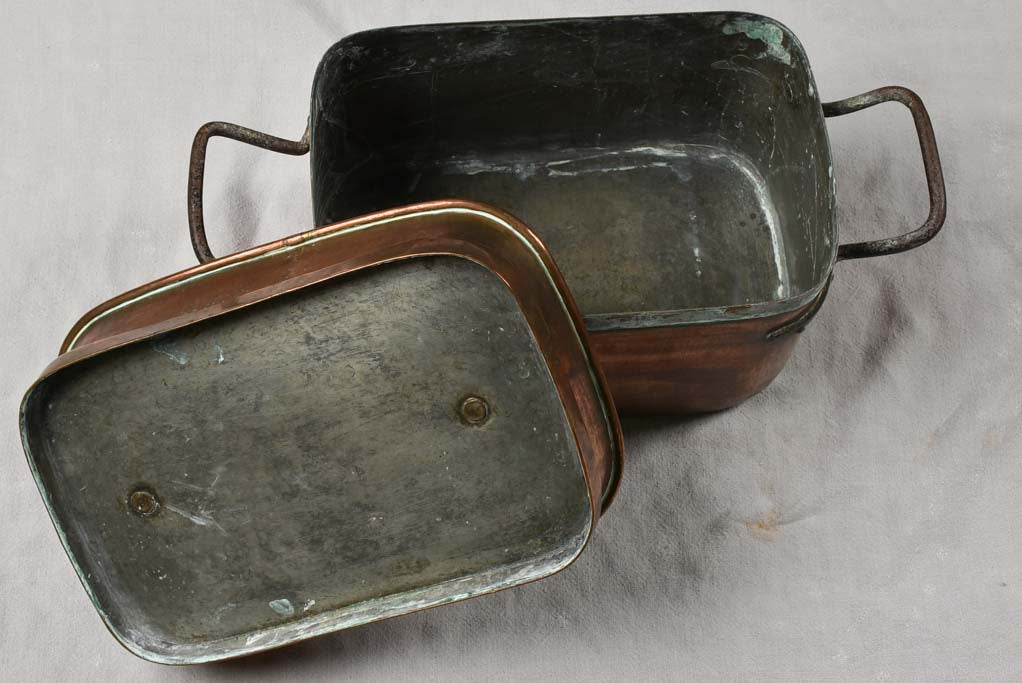 Elegant vintage tin-lined copper 'daubière'