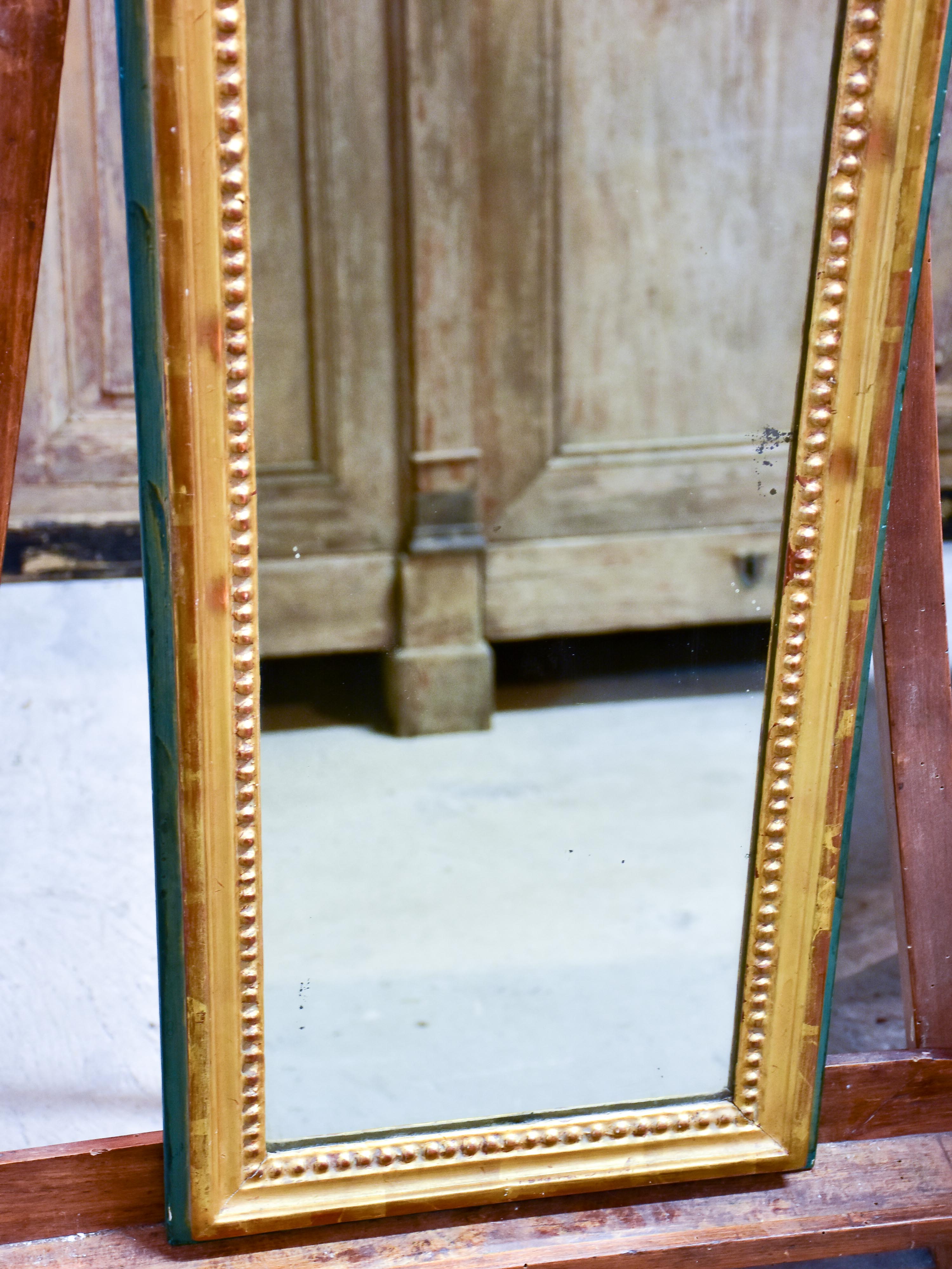 Narrow rectangular antique Louis Philippe mirror