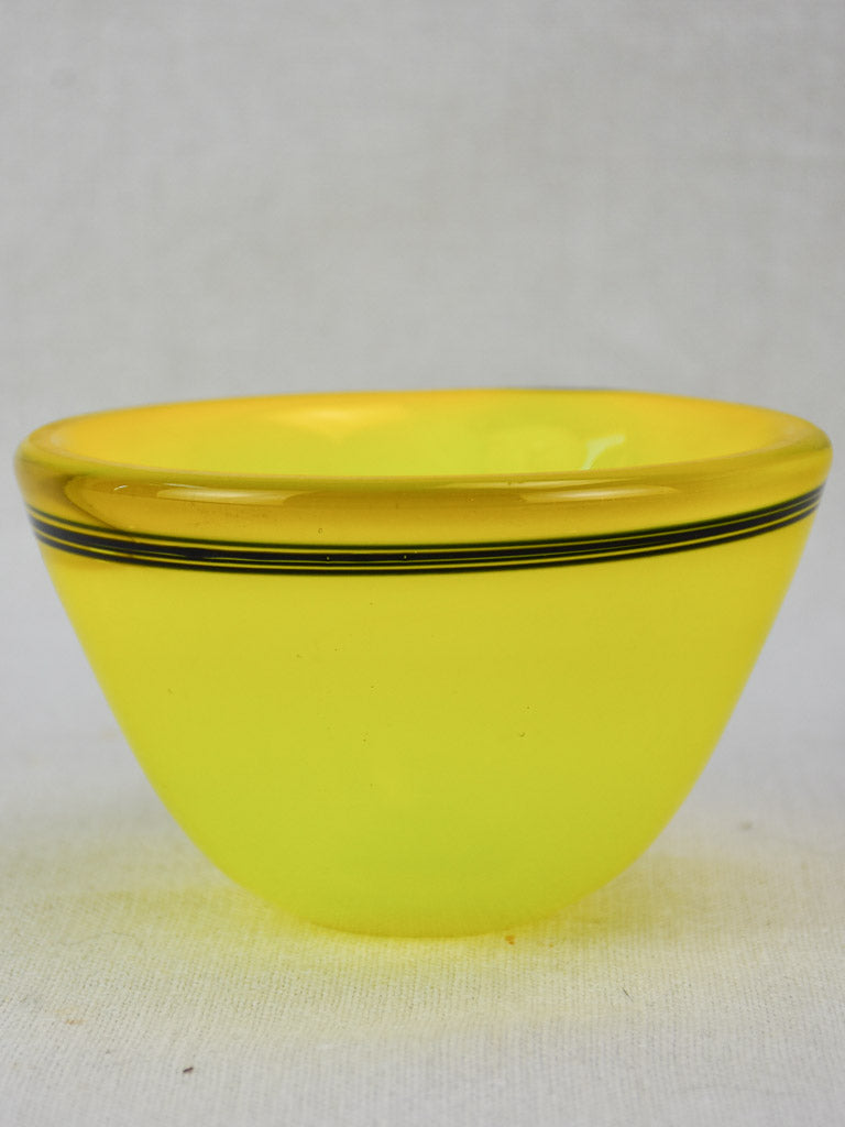 Four piece yellow glass service from the 1950's