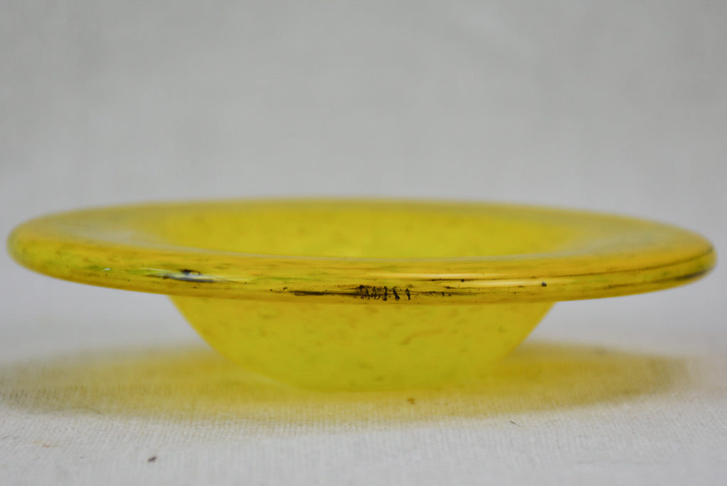 Four piece yellow glass service from the 1950's