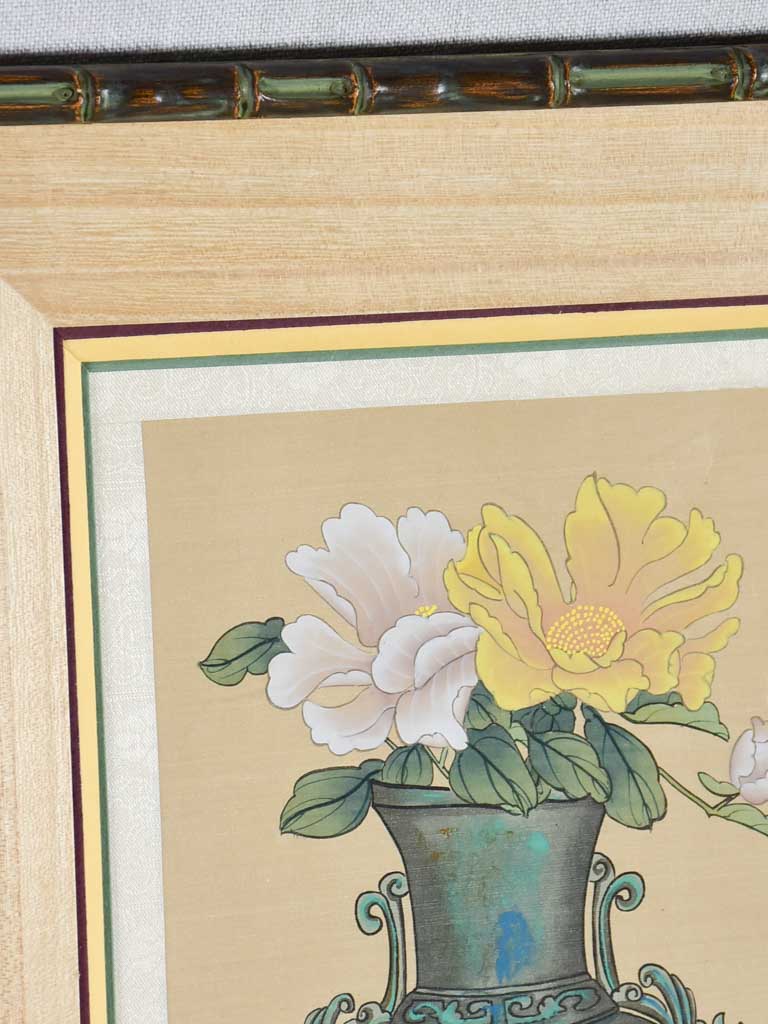 Set of three vintage Japanese still life illustrations 16½" x 17"