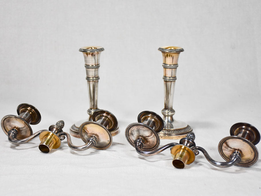 Classic Louis XVI silver candlesticks