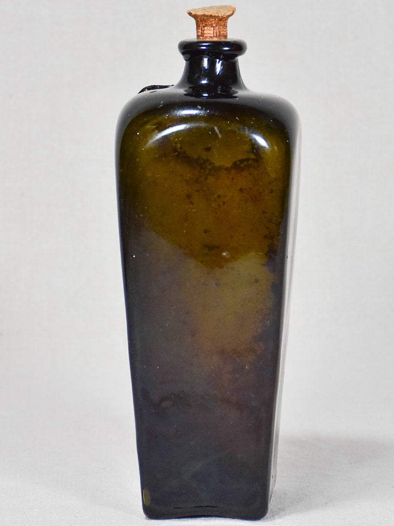 Rare 17th-century square rum bottle