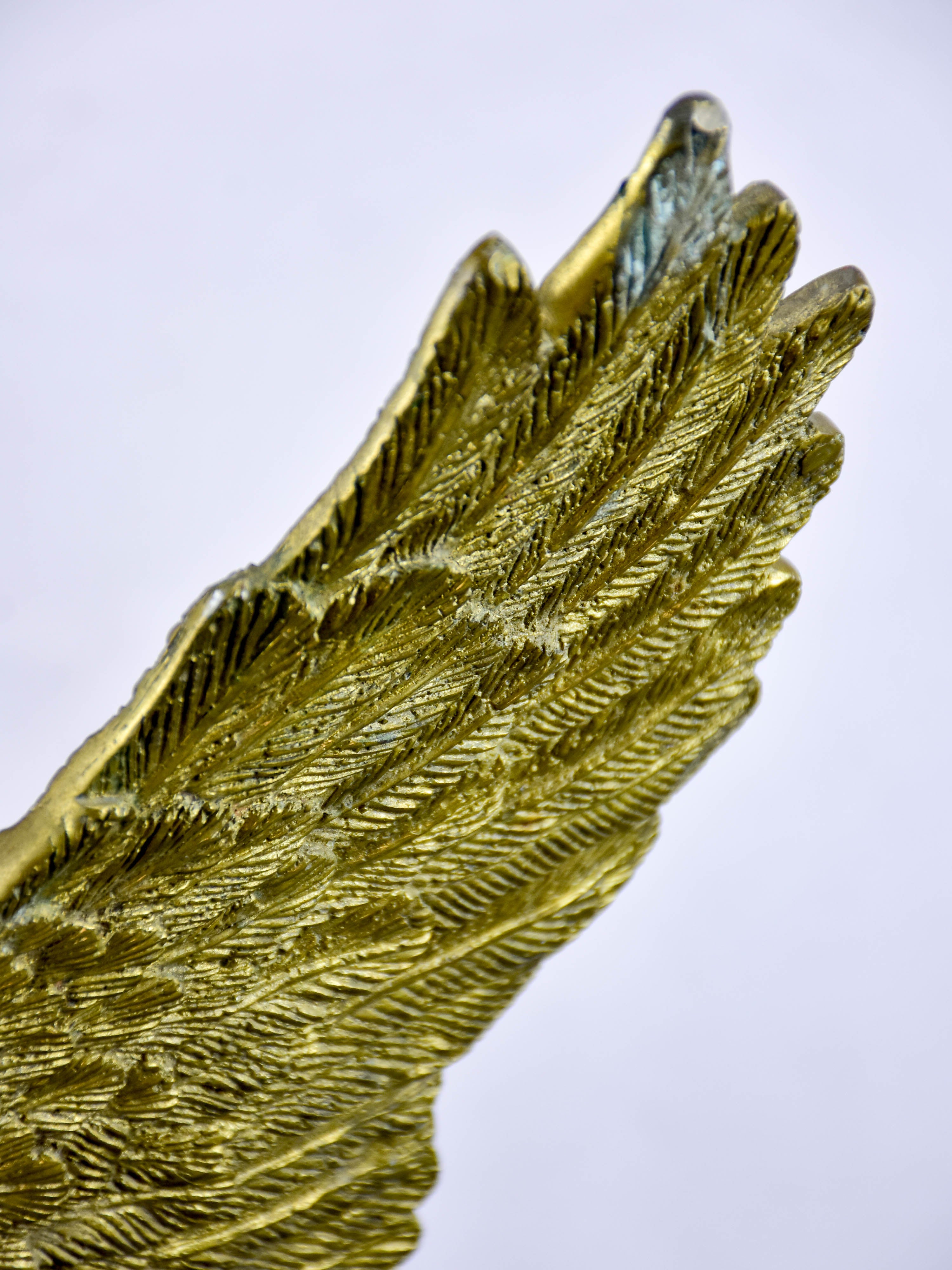 Vintage French sculpture of a golden swan