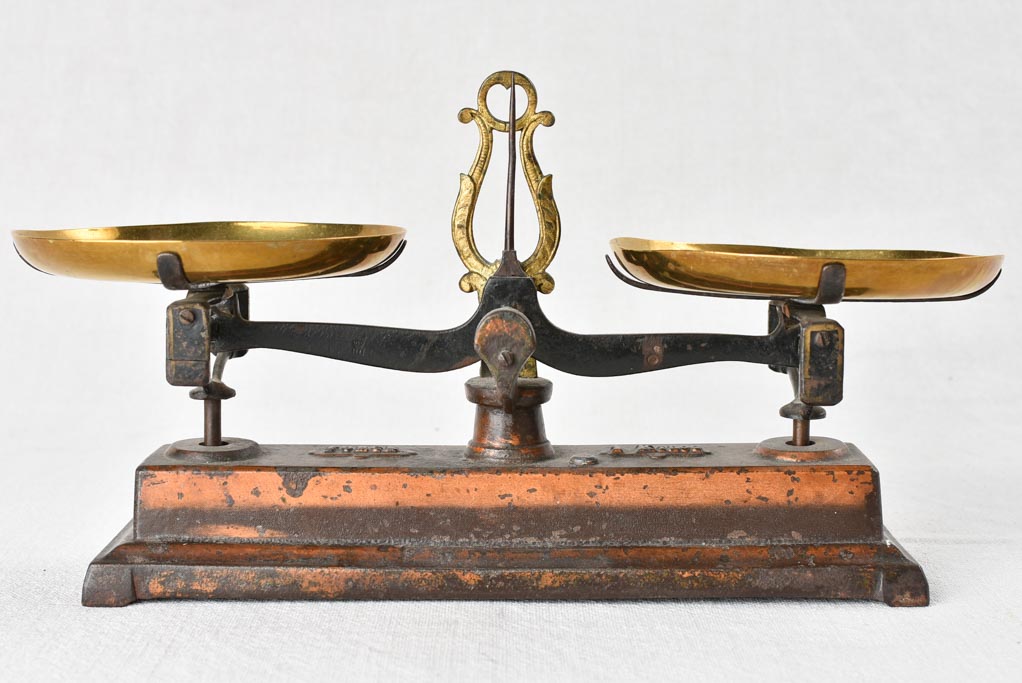 Small antique French weigh scales