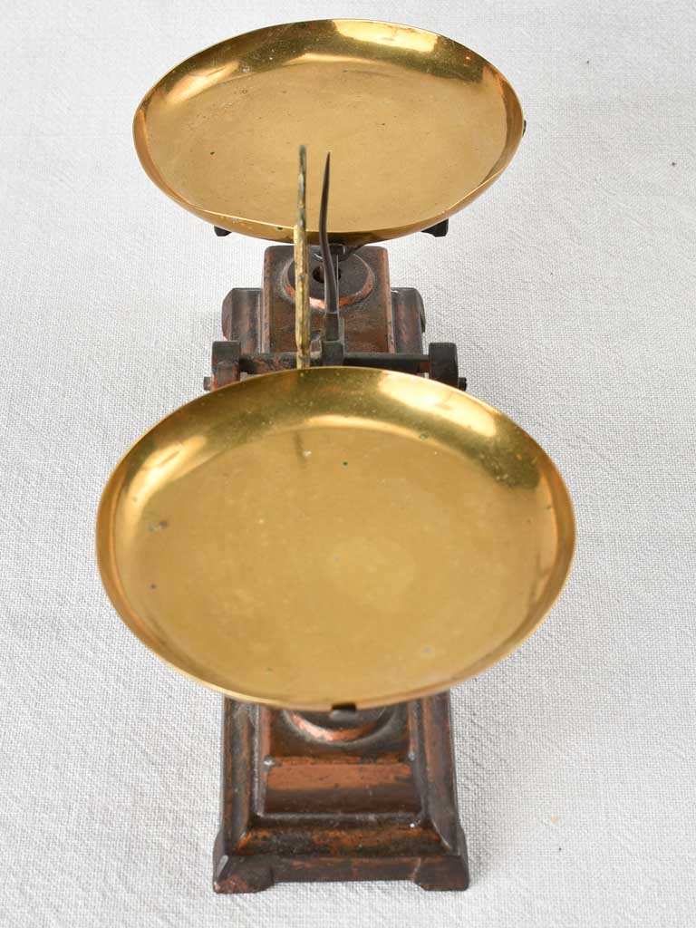 Small antique French weigh scales