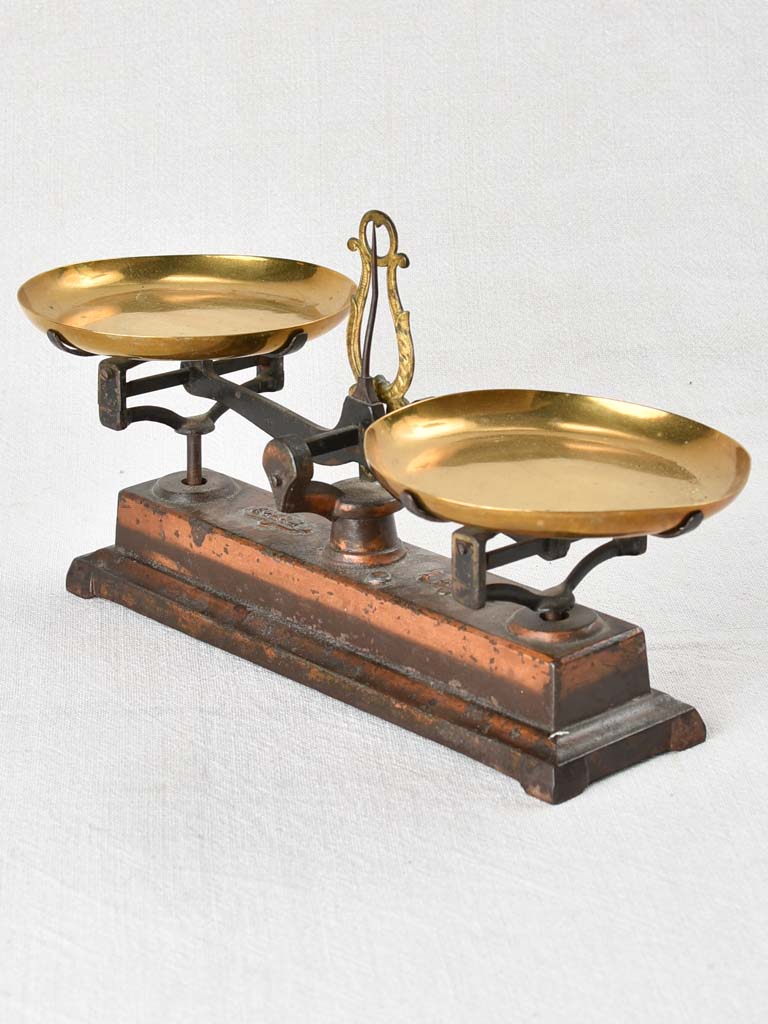 Small antique French weigh scales