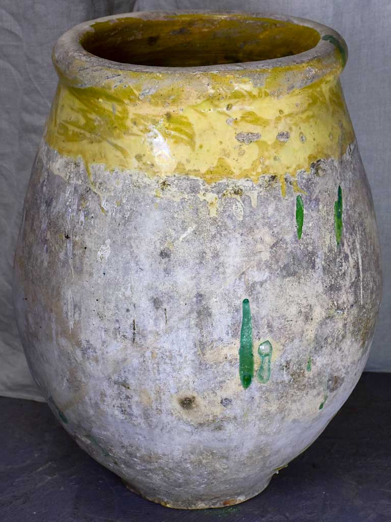 18th Century French olive Biot jar 24 ½"